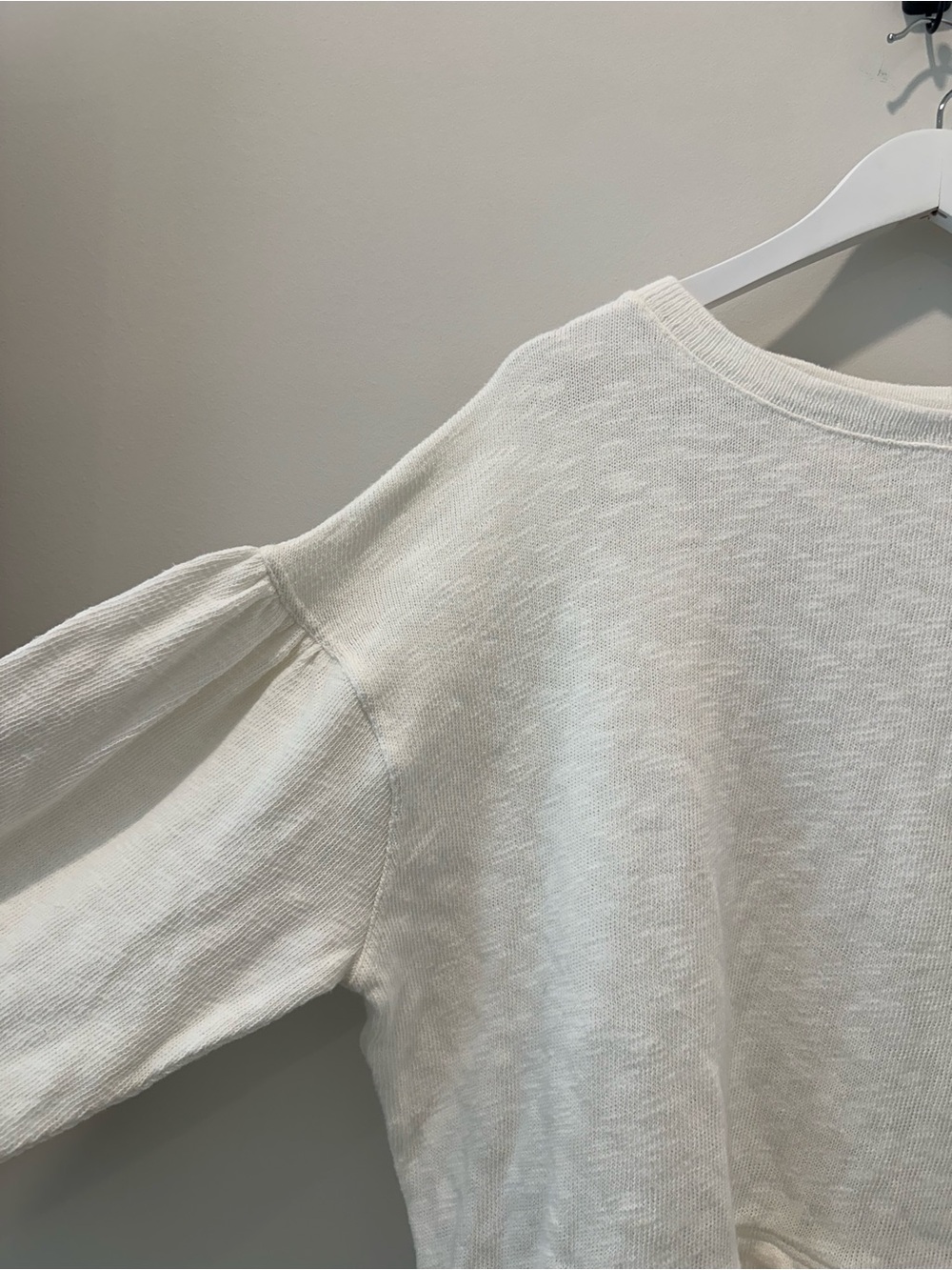 Free People Maddie Layered Hem Sweater Size Small White Slouchy Cozy Long Sleeve - Picture 4 of 14